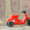 a red tricycle